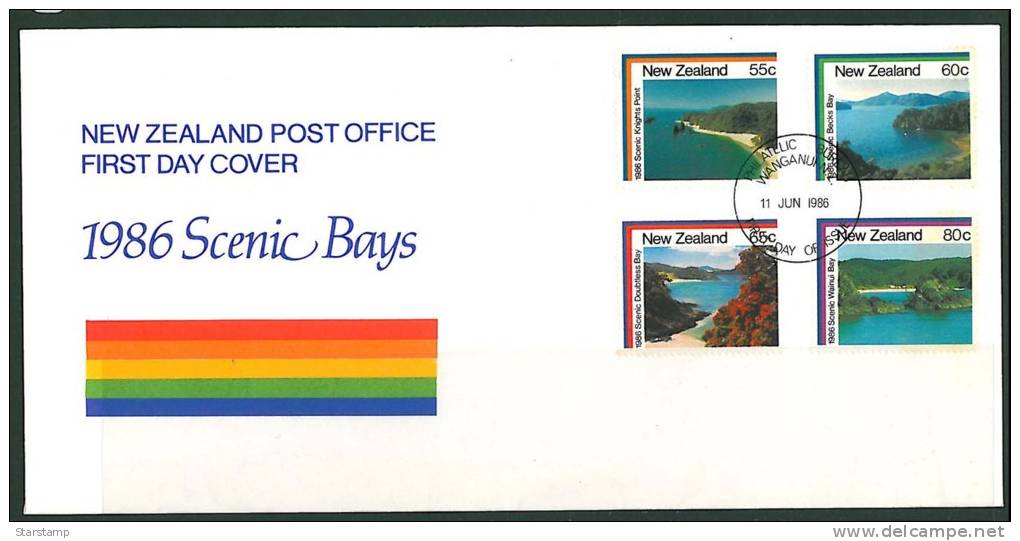 NEW ZEALAND 1986 SCENIC BAYS FDC - FDC