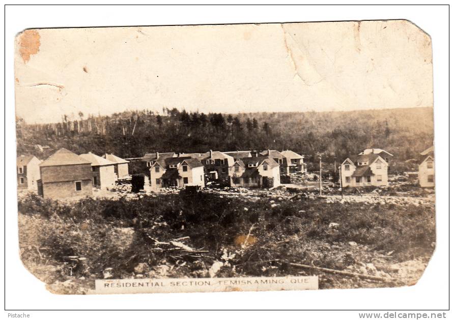 CPA - Carte Photo - Témiskaming Témiscamingue P.Q. Qué. Québec - Vieux Village - Endommagée Damaged - Other & Unclassified