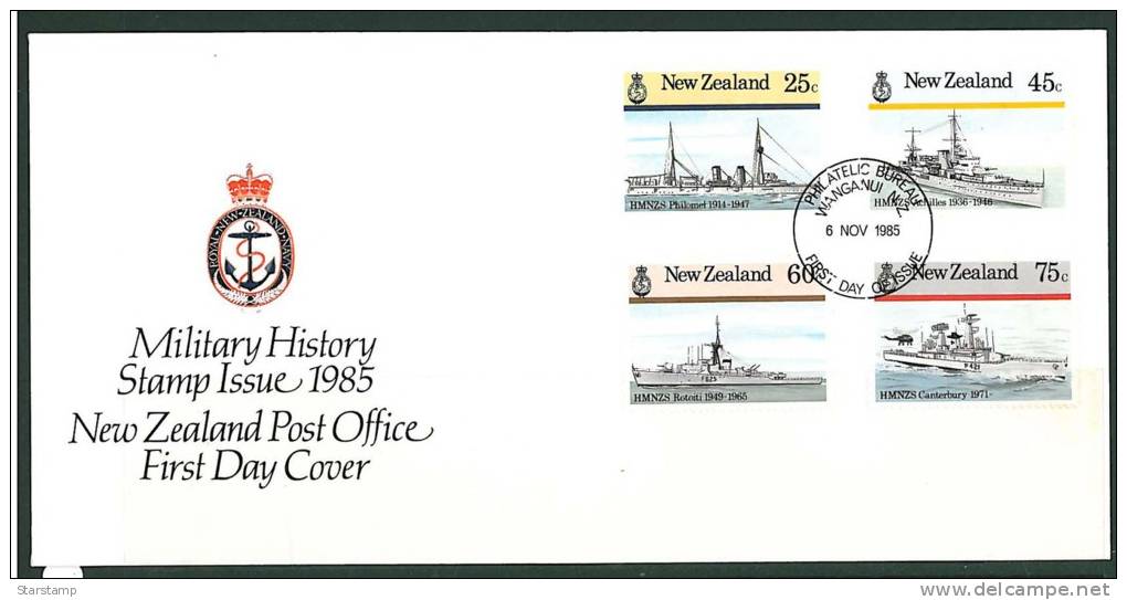 NEW ZEALAND 1985 NAVAL HISTORY FDC - FDC