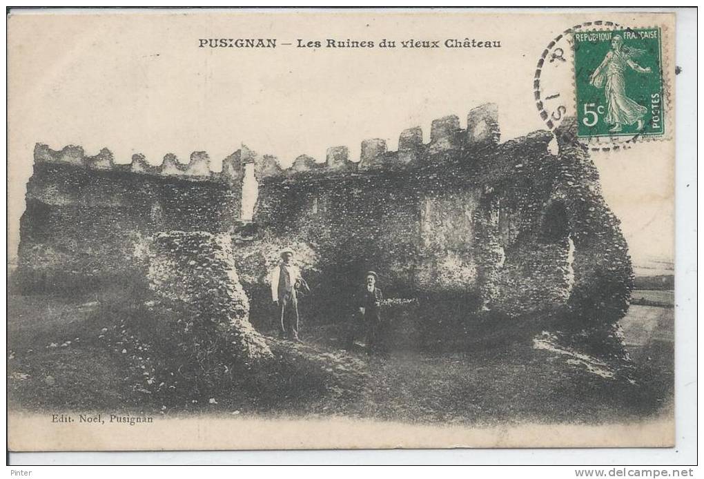 PUSIGNAN - Les Ruines Du Vieux Château - Autres & Non Classés