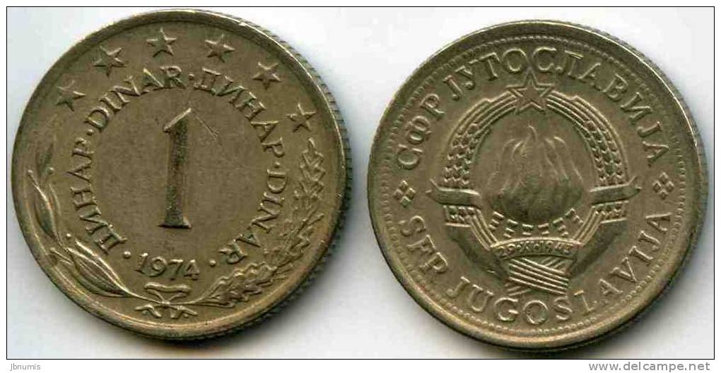 Yougoslavie Yugoslavia 1 Dinar 1974 KM 59 - Jugoslawien