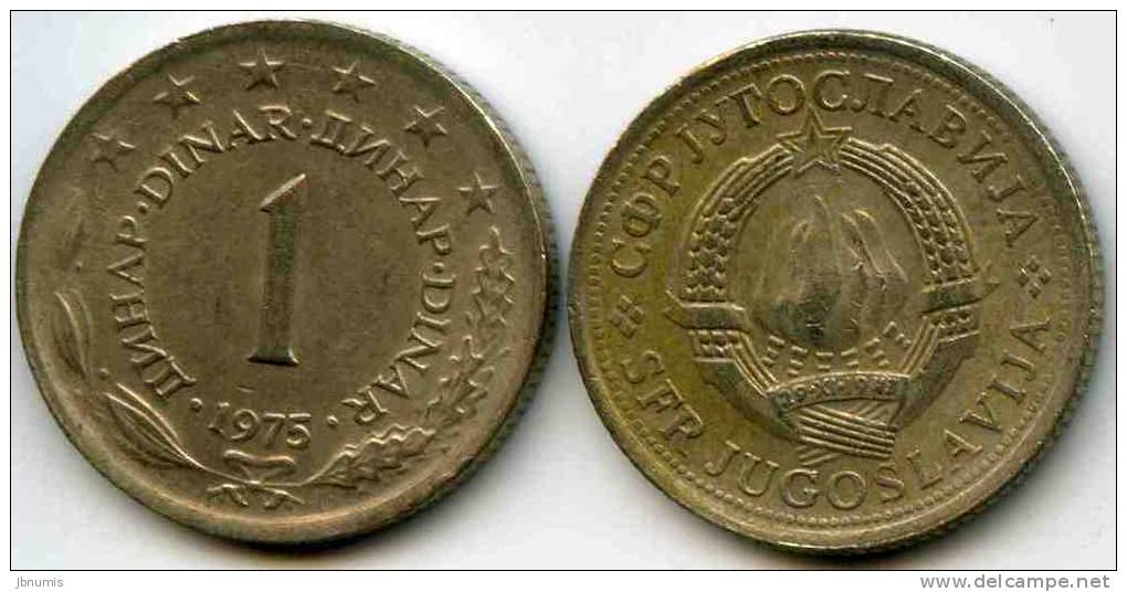 Yougoslavie Yugoslavia 1 Dinar 1975 KM 59 - Joegoslavië