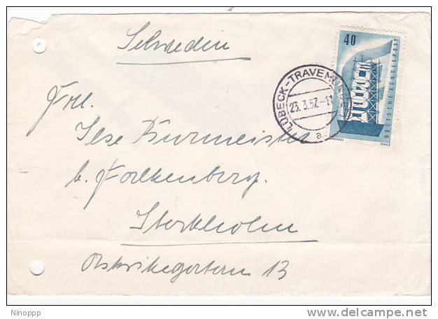 Germany 1957 Europa Stamp On Cover - 1957