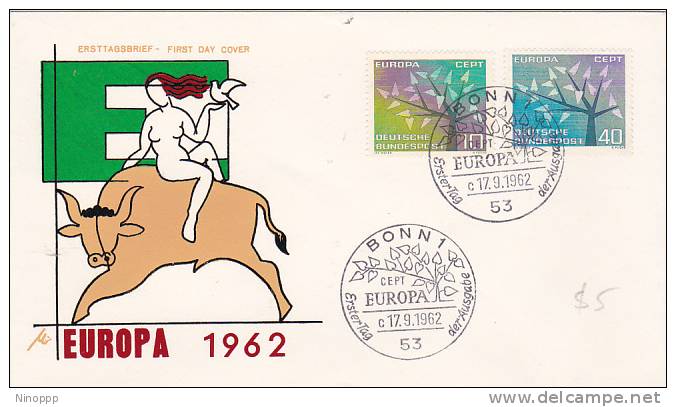 Germany 1962  Europa FDC - 1962