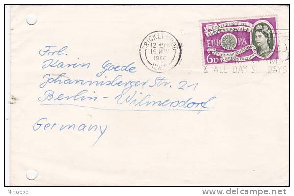 Great Britain 1960 Europa Stamp On Cover - 1960