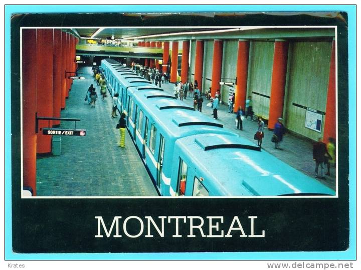 Postcard - Montreal, Metro, Station McGill - Subway