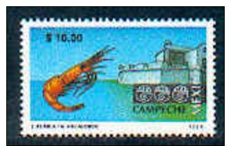 MEXICO 2001  TOURISM TYPE 1V - SHRIMP (MNH**) - Schalentiere