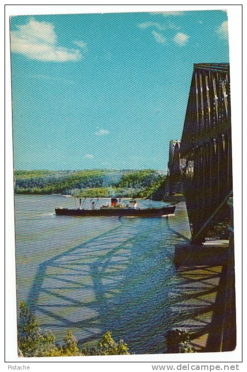 Québec P.Q. Qué. - Pont Bridge - Bateau Boat - St Lawrence River - Québec - Sainte-Foy-Sillery