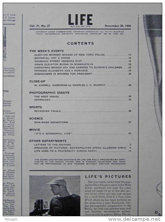 Magazine LIFE - DECEMBER 30 , 1946      (2981) - Nieuws / Lopende Zaken