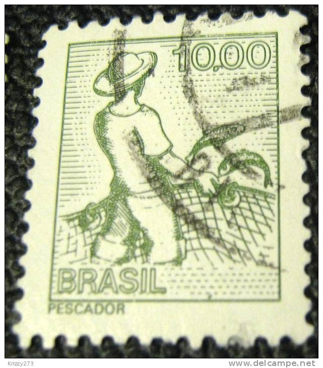 Brazil 1977 Fishing 10.00 - Used - Gebraucht