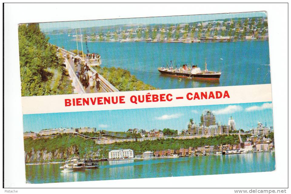 Québec P.Q. Qué. - Souvenir Greetings - Bateau Boat - Château Frontenac - Québec - Château Frontenac