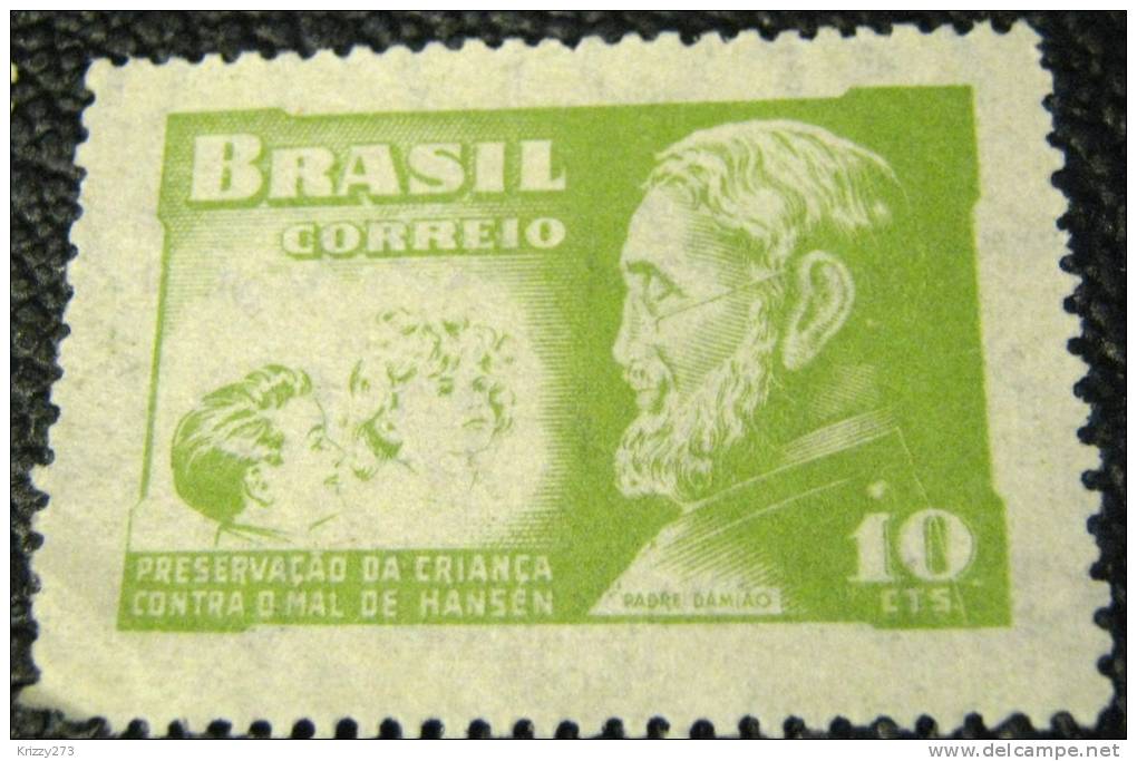 Brazil 1953 Father Damien Leprosy Research 10c - Used - Oblitérés