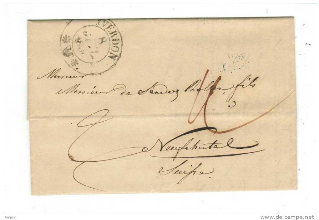 Lettre De Yverdon Pour Neuchâtel (1836) - ...-1845 Préphilatélie