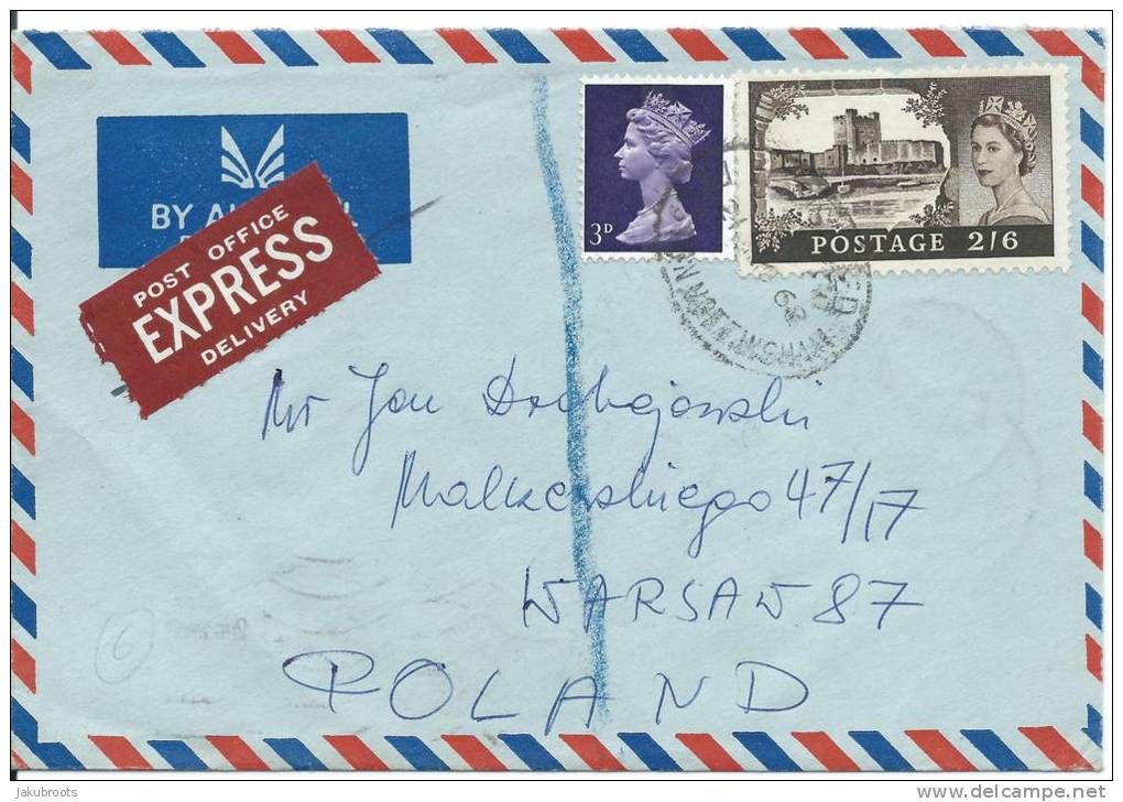 1968     REG.LETTER   NOTTINGHAM--WARSAW. - Aviones