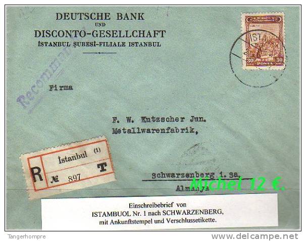 TURKEY , EARLY OTTOMAN SPECIALIZED FOR SPECIALIST, SEE....Mi. Nr. 907 Als EiF Auf E-Brief - Storia Postale