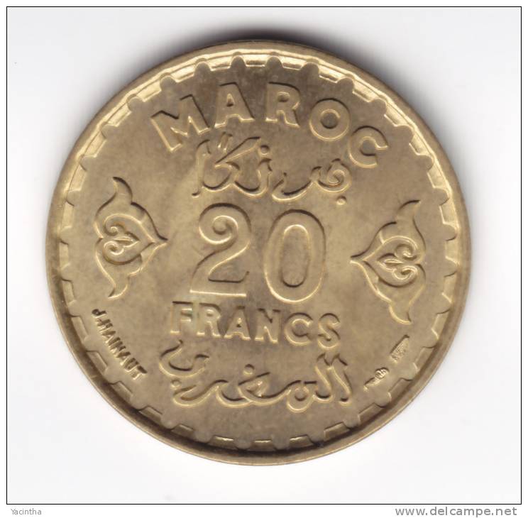 @Y@   Marokko  20 Francs  1371 / 1952   UNC     (C516) - Maroc