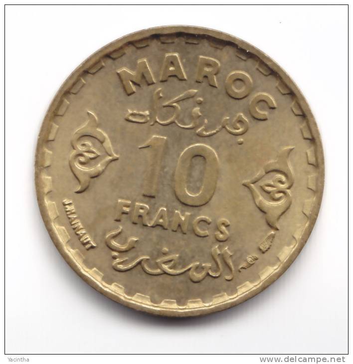 @Y@   Marokko  10 Francs  1371 / 1952   UNC     (C517) - Marruecos