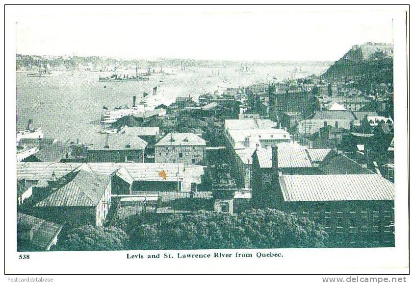 Levis And St. Lawrence River From Quebec - Québec - Les Rivières