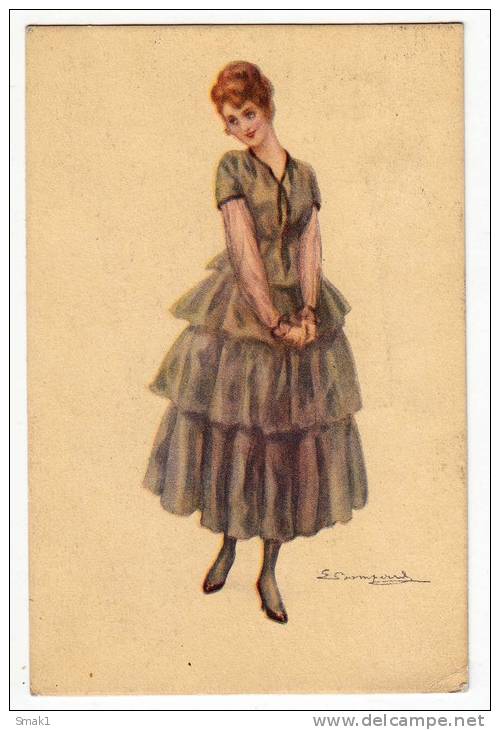 ILLUSTRATORS S. BOMPARD A FANCY LADY Nr. 928/1 OLD POSTCARD 1920. - Bompard, S.