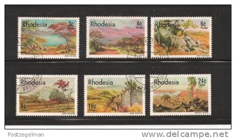 RHODESIA 1977 Landscapes Used 194-199 - Rhodesia (1964-1980)