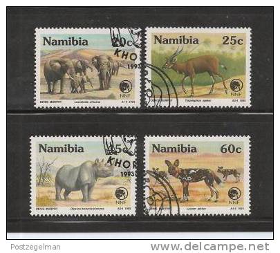 NAMIBIA 1993 CTO Stamp(s) NNF Animals 735-738 #7181 - Game