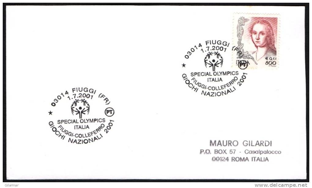 HANDISPORT - ITALIA FIUGGI 2001 - SPECIAL OLYMPICS ITALIA - FIUGGI / COLLEFERRO - GIOCHI NAZIONALI 2001 - CARD - Handisport