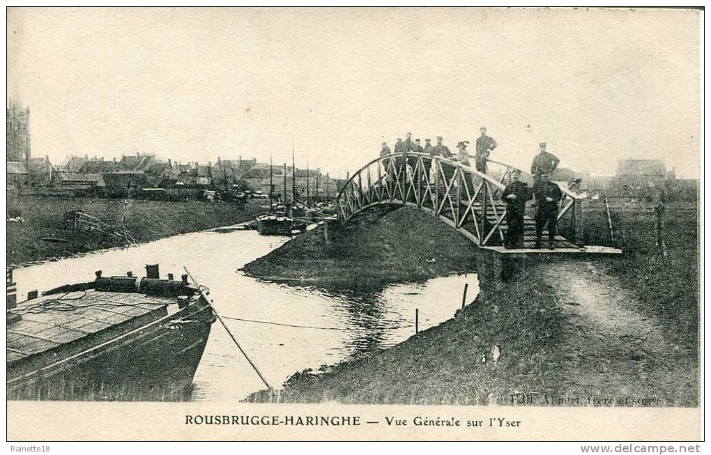 Rousbrugge-Haringhe                Vue Générale Sur L´Yser         Animée Militaires - Poperinge