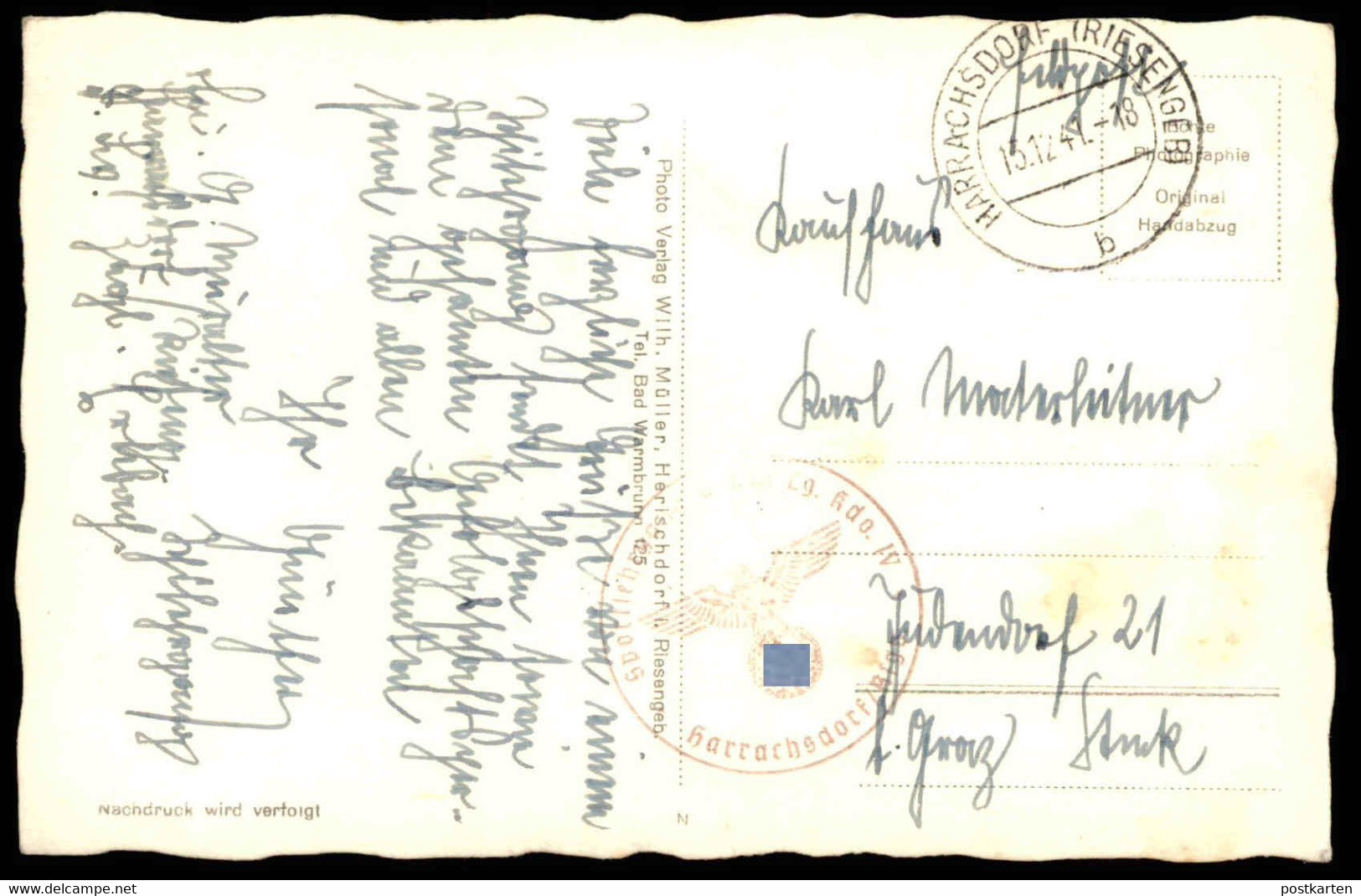 ALTE POSTKARTE HARRACHSDORF RIESENGEBIRGE Harrachov Krkonose Karkonosze Sudetengau Stempel Sport-Lehrgang Postcard Cpa - Sudeten