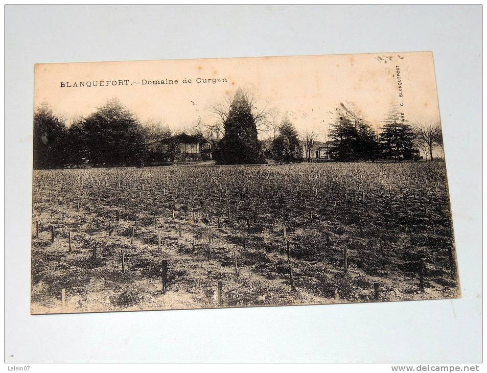 Carte Postale Ancienne : BLANQUEFORT : Domaine De Curgan - Blanquefort