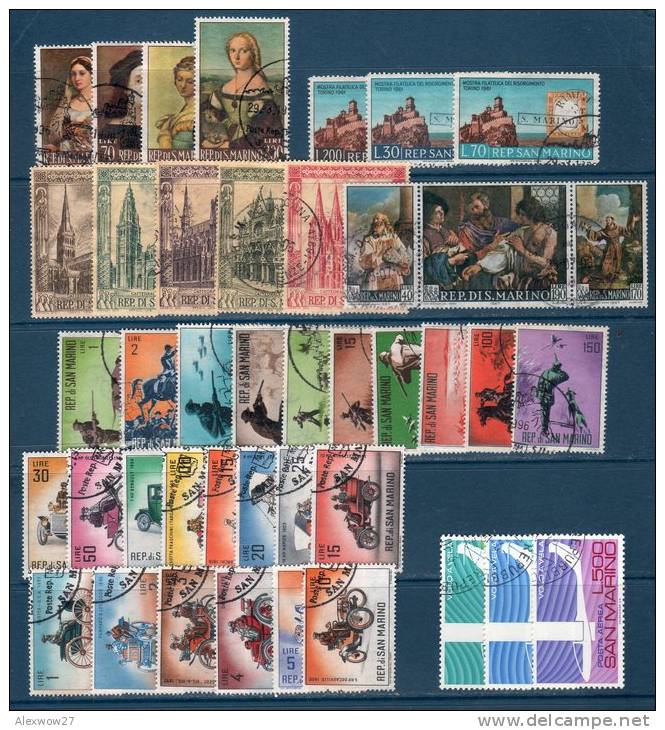 SAN MARINO / SAN MARIN  -- 1960-67 ---Lotto Serie Usate --  US. / VF  / - Collections, Lots & Séries