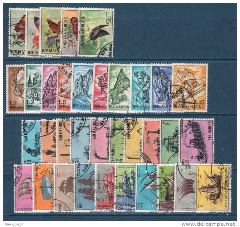 SAN MARINO / SAN MARIN  -- 1960-67 ---Lotto Serie Usate --  US. / VF  / - Verzamelingen & Reeksen