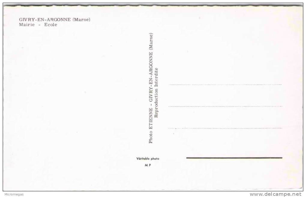 GIVRY-en-ARGONNE - Mairie - Ecole - Givry En Argonne