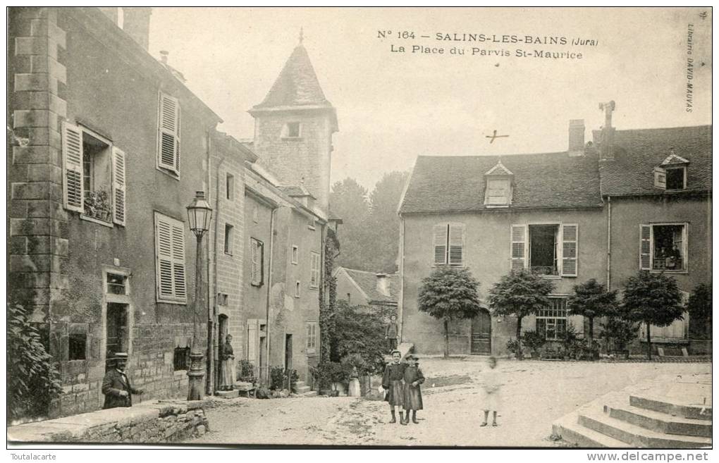 CPA 39 SALINS LES BAINS L APLACE DU PARVIS ST MAURICE Rare - Otros & Sin Clasificación