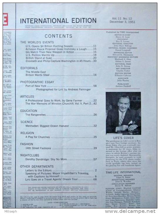 Magazine LIFE - DECEMBER 3 , 1951 - INTERNATIONAL EDITION -              (2999) - News/ Current Affairs