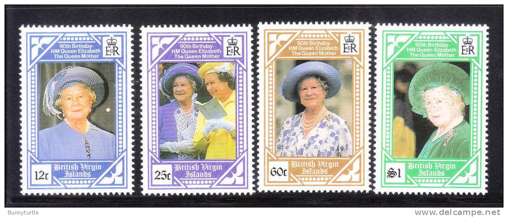 British Virgin Islands 1990 Queen Mother 90th Birthday MNH - Iles Vièrges Britanniques