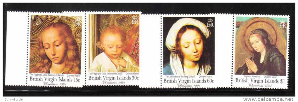 British Virgin Islands 1991 Christmas Paintings Quinten Massys MNH - British Virgin Islands