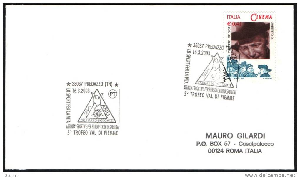 HANDISPORT - ITALIA PREDAZZO (TN) 2003 - LO SPORT PER LA VITA - 5° TROFEO VAL DI FIEMME - ATTIVITA´ SPORTIVE X DISABILI - Handisport