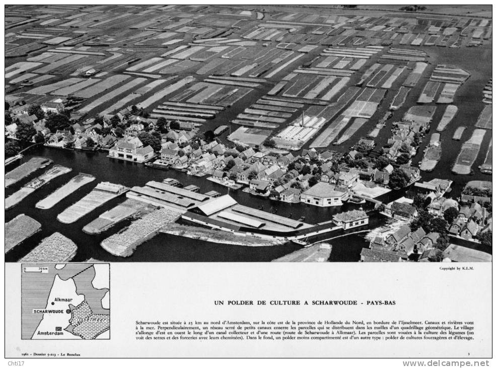 SCHARWOUDE  PRES DE ALKHMAAR   1961  UN POLDER DE CULTURE - Lieux