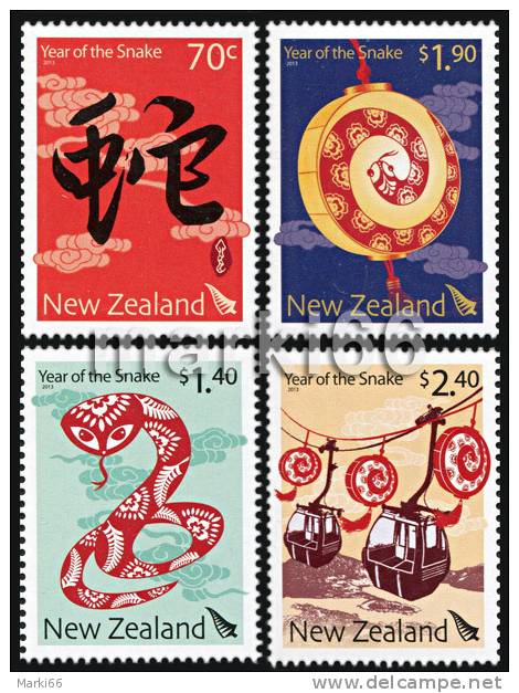 New Zealand - 2012 - Lunar New Year Of The Snake - Mint Stamp Set - Neufs