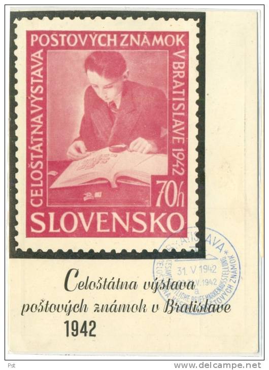 Slovakia - Bratislava, National Exhibition Of Postal Stamps Year 1942 - Covers & Documents