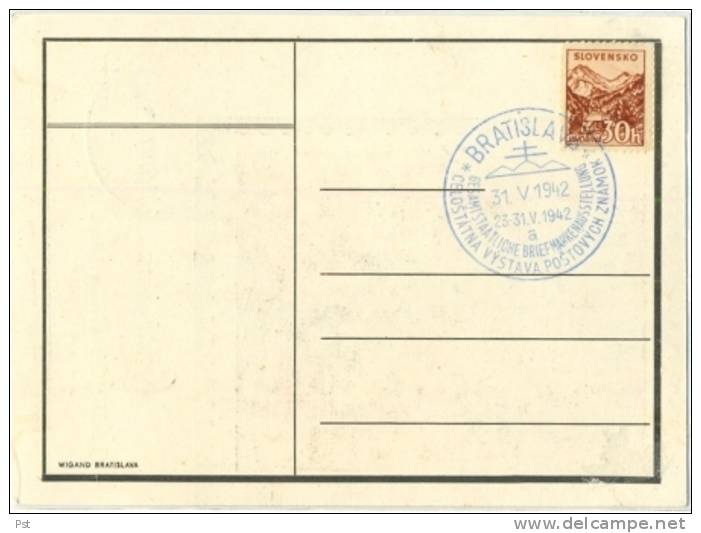 Slovakia - Bratislava, National Exhibition Of Postal Stamps Year 1942 - Covers & Documents