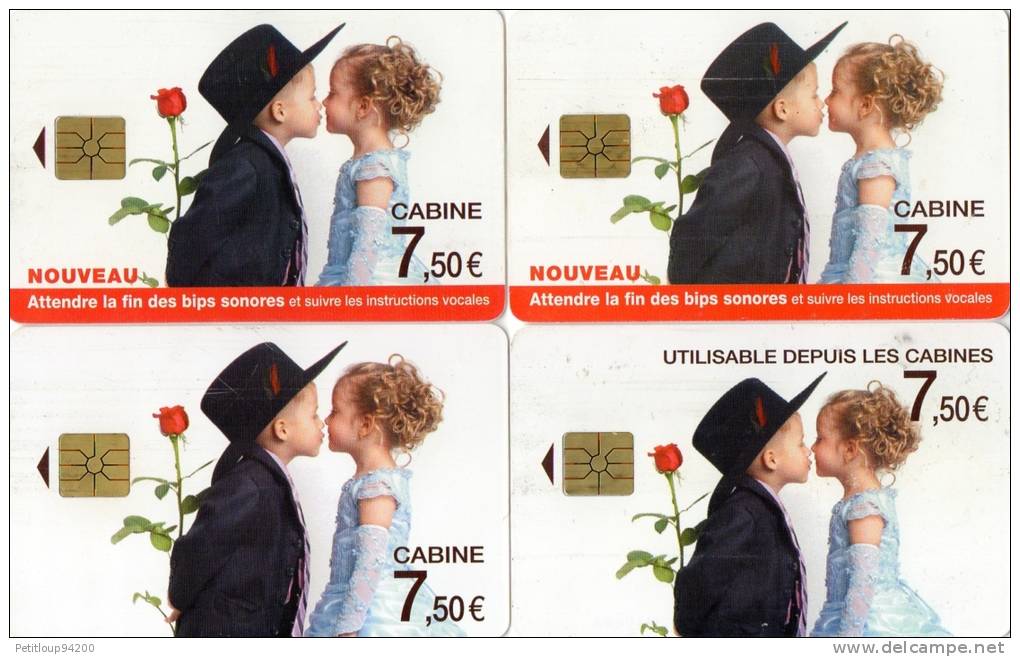 TELECARTES INTERCALL Cartes Cabine 7,50e   (LOT DE 4) - 2012