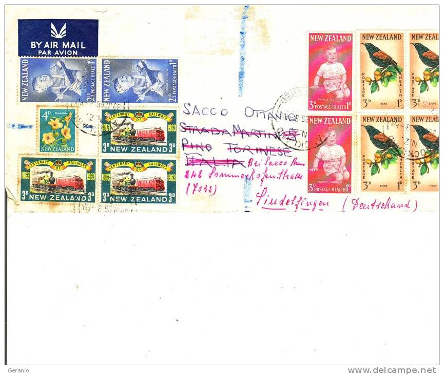 NUOVA ZELANDA STORIA POSTALE - Airmail