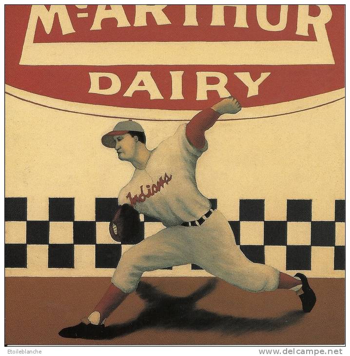 Sport Baseball / Mc Arthur Dairy 1988 / Phenom Herb Score Indians / Painting Vincent Scilla - Honkbal