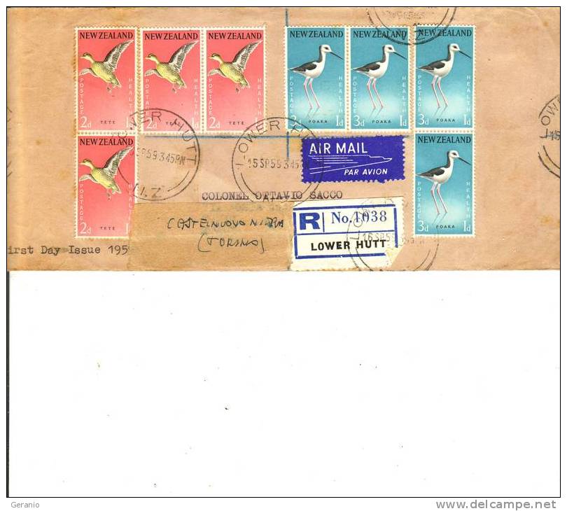 NUOVA ZELANDA STORIA POSTALE - Airmail