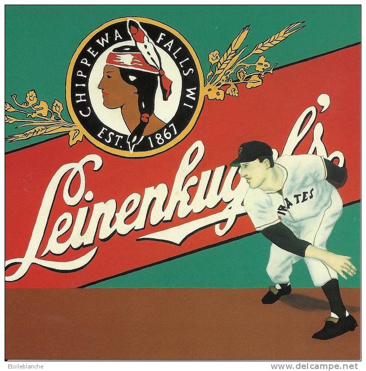 Sport Baseball, Leinenkugel's 1994, Wisconsin, Indian / Publicité, Bière, Indien / Painting Vincent Scilla - Honkbal