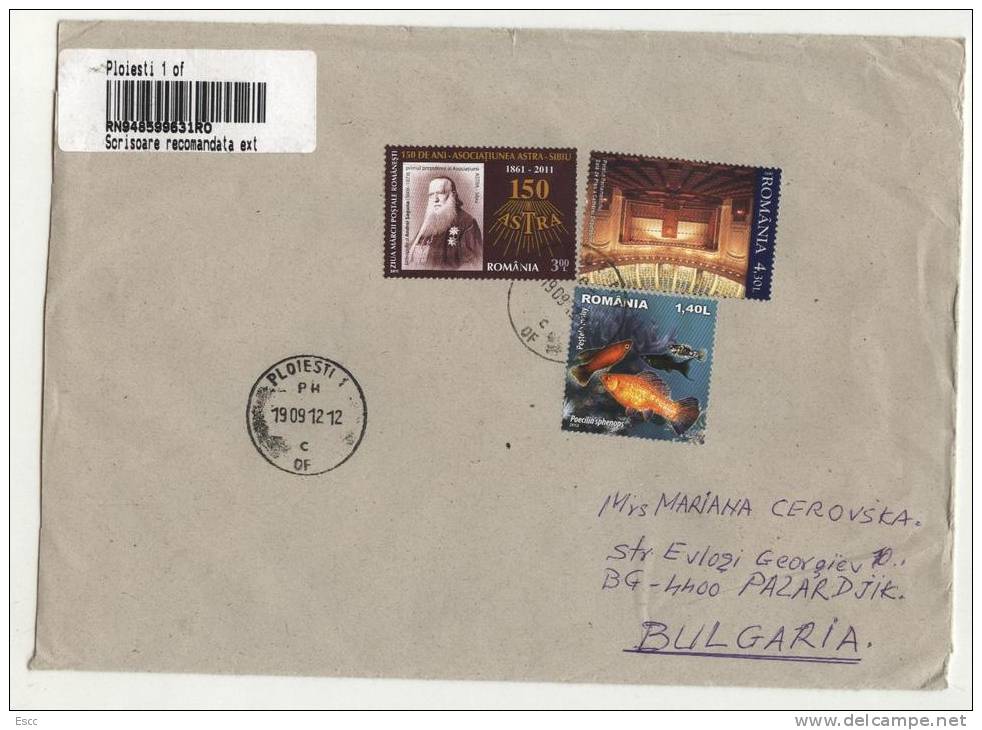 Mailed Cover With Stamps From Romania To Bulgaria - Covers & Documents