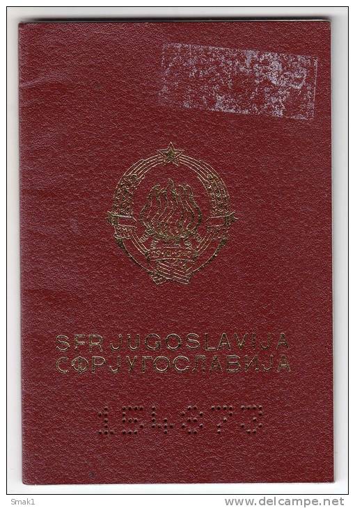 H PASSPORT SFRJ JUGOSLAVIA JABLANICA BOSNIA  WORK VISA FOR IRAQ - Historical Documents