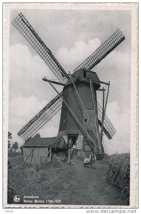 Arendonk :    Beren Molen    ( Geschreven Met Zegel ) - Arendonk