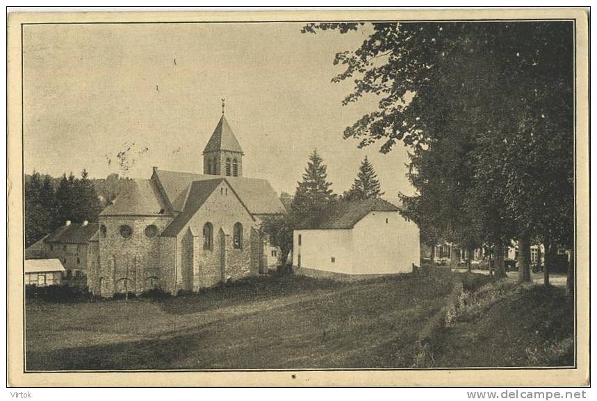 Ligneuville : Kirche Mit Durchblick Auf's Hotel  (  Hotel Dumoulin )  Ecrit Avec Timbre - Amblève - Amel